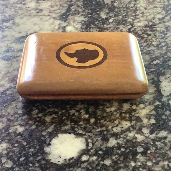 Vintage small hinged box, wood inlay, made in Germany - Picture 3 of 13